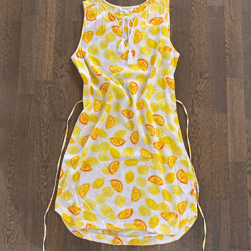 Beach Lunch Lounge Citrus Print Dress – Size XS